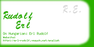 rudolf erl business card